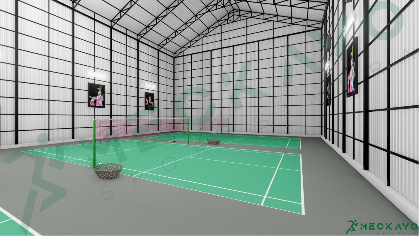 INDOOR BADMINTON - CIVIL WORK (INDUSTRIAL,SUB BASE,LIGHTS)