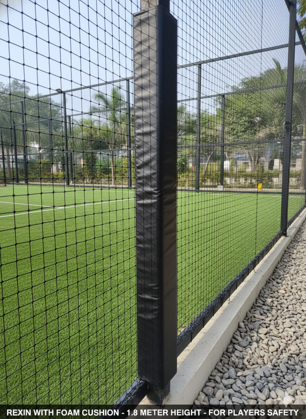 Rexin with Foam Cushion- 1.8 Meter Height -For Players Safety