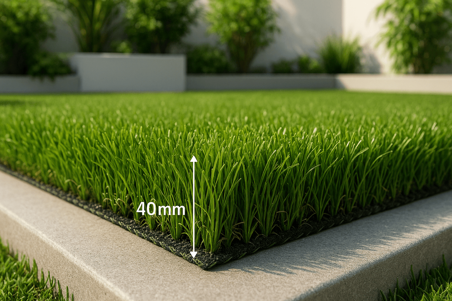 Artficial Grass for garden and balcony with 40mm thickness