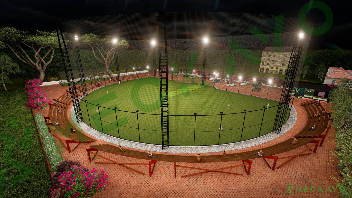 Box cricket construction – 6,000 to 16,000 Sq. Ft | Complete Box Turf Construction System
