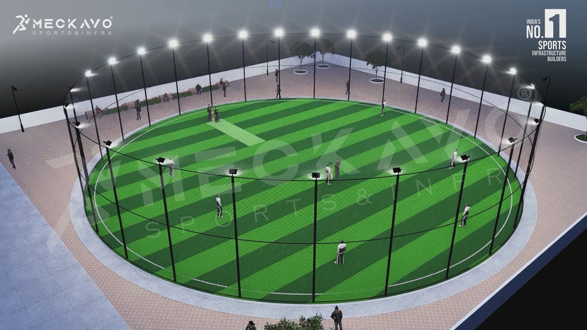 Cricket turf stadium design
