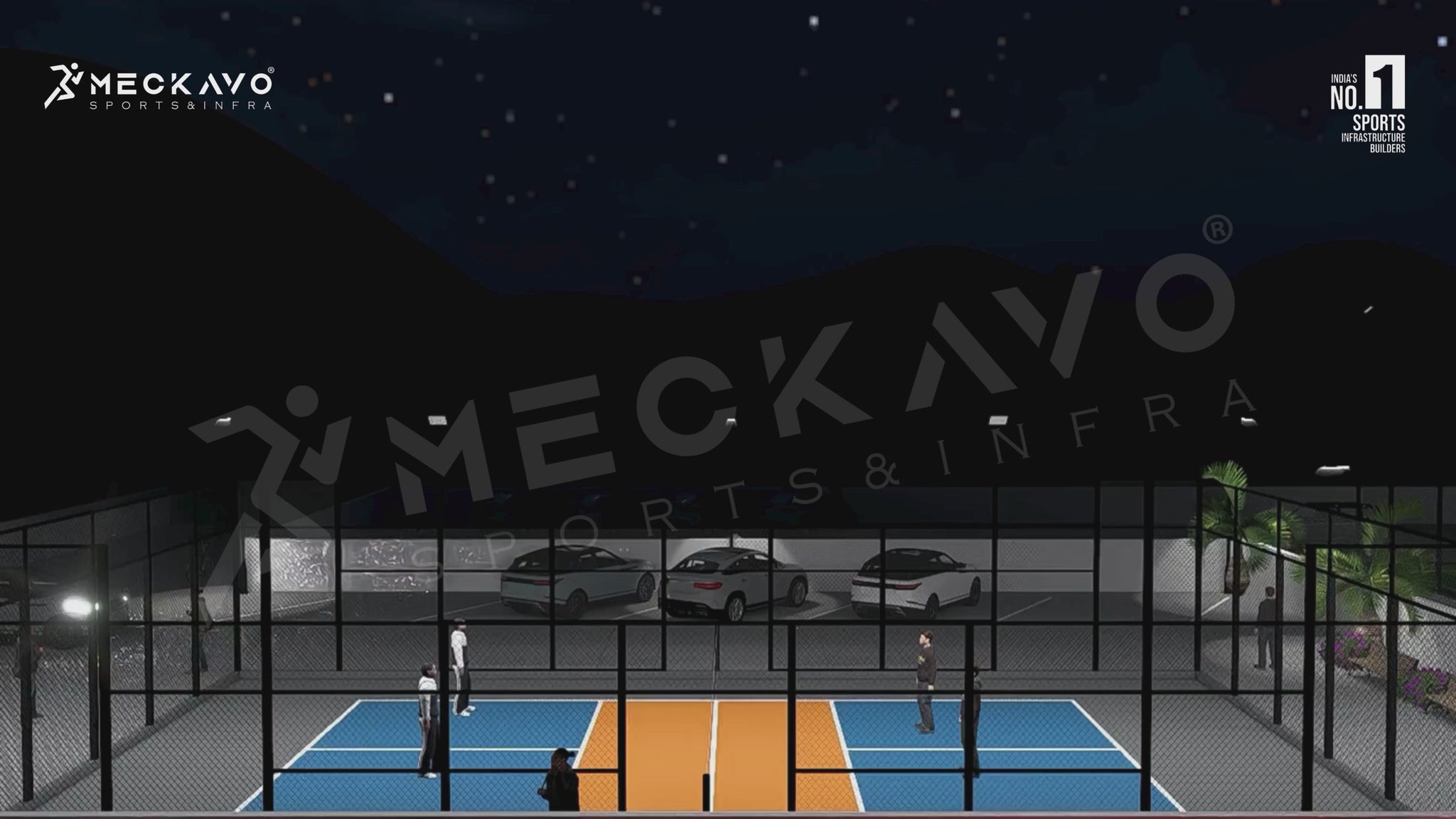 Pickle ball court construction model